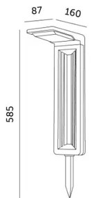 LED Napelemes lámpa LED/0,2W/3,7V 6500K IP44 2200 mAh