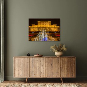 Kép - A Parlament palotája, Bukarest, Románia (üvegen) (70x50 cm)