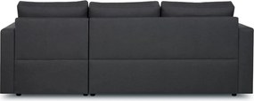 INTARI Kinyitható sarokkanapé Fekete