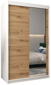 Ruhásszekrény 120 cm Toki 2 (matt fekete + artisan tölgy). 1064973