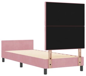Ágykeret Rózsaszín 80x200 cm Bársony