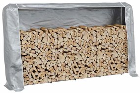 tűzifa állvány esővédővel 250x25x150 cm Horganyzott acél
