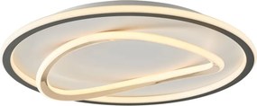 ZUMA LINE MX3889-1A-3BGT LENS Kerek Mennyezeti Lámpa Fekete, Arany LED IP20