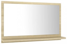 sonoma tölgy színű szerelt fa fürdőszobai tükör 60x10,5x37 cm
