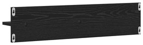 Falpolcok polcokkal 2 pcs Musta tammi 80 x 11.5 x 18 cm Faanyag