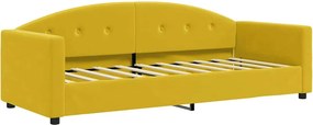 vidaXL sárga bársony kanapéágy 80 x 200 cm