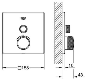 GROHE 29123000 - GROHTHERM SMARTCONTROL termosztátos zuhanycsaptelep króm