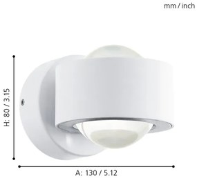 Eglo 96048 - LED Fali lámpa ONO 2 2xLED/2,5W/230V