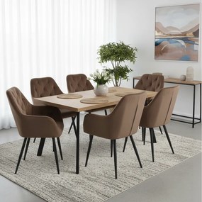 Design fotel, barna Velvet szövet, VERIO NEW