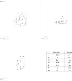 Eglo 900525 - Fali lámpa TIMPAROSSA 1xE27/40W/230V fehér