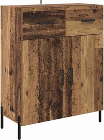 vidaXL Széf fiókkal Öreg fa 69,5 x 34 x 90 cm Faanyag