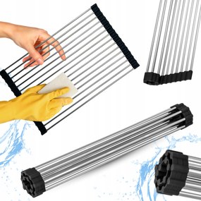 Edényszárító Szőnyeg Csepegtető Feltekerhető Konyhai Mosogató Összecsukható Szárító