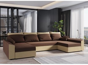 Sarok ülőgarnitúra U Paragon U (latte + sötétbarna). 1057392