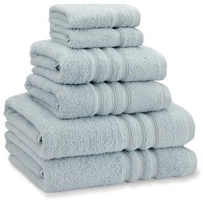 Világoskék frottír pamut törölköző és fürdőlepedő készlet 6 db-os Zero Twist – Catherine Lansfield