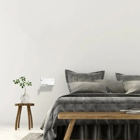 LED Fali lámpa SHELF 1xLED/4W+1xLED/5W+1xLED/2W/230V + USB port fehér