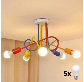 Helam LED Gyerek mennyezeti csillár OXFORD 5xE27/15W/230V HE255