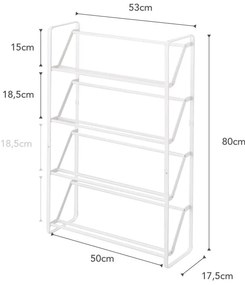 Fehér fém cipőtartó állvány Frame – YAMAZAKI