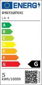Asztali lámpa, LED, szabályozható, fém, éjjeli fény, HOME, fekete (VLMLA4)