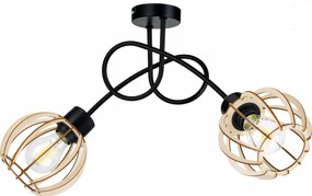 Mennyezeti Lámpa Függő CSillár Loft fa E27