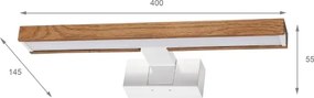 Brilagi - LED fürdőszobai tükörvilágítás 3 az 1-ben WOODY MIRROR LED/8W/230V IP44 fehér/tölgy cseresznye