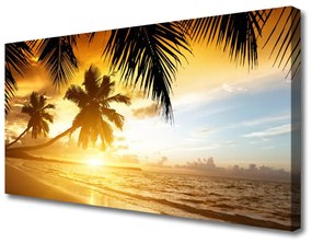 Vászonkép Palm Beach Sea Landscape 100x50 cm