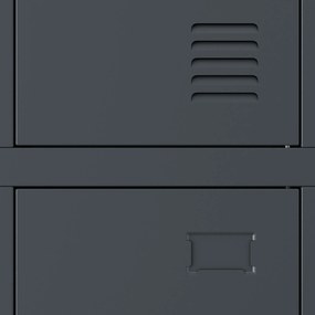 6 ajtós IGOR öltözőszekrény, 900 x 1850 x 450 mm, antracit