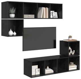 TV szekrény garnitúra 4 pcs Musta tammi 37 x 37 x 142.5 cm