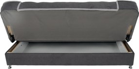 Kinyitható dívány, sötétszürke/világosszürke, PERSI