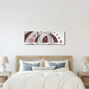Kép - 3D ívek virágokkal (órával) (90x30 cm)