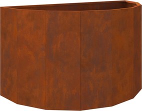 vidaXL Növénytartó Rozsdás 90 x 45 x 50 cm Időjárásálló acél