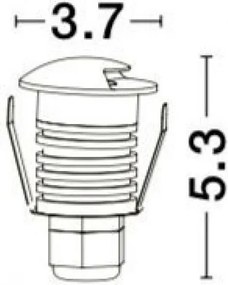 NOVALUCE 8039001 BANG Kültéri Talajba Építhető Lámpa LED IP67