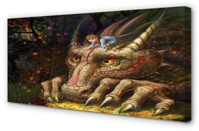 Canvas képek Forest sárkány fej lány 140x70 cm