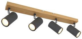 Globo 57911-4G - Spotlámpa ROBBY 4xGU10/35W/230V szürke/barna