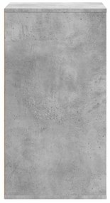 betonszürke szerelt fa fiókos sarokszekrény 60 x 41 x 76 cm