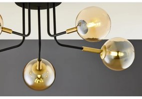 Jupiter 2038 - Felületre szerelhető csillár BURANO 5xG9/10W/230V fekete/arany/bézs