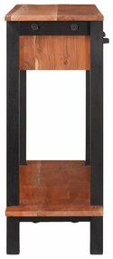 Konzolasztal fiókkal Barna 110 x 30 x 75 cm tömör akácfa