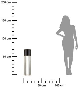 Fém virágcserép LOFT 70x20 cm arany/fekete