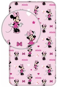 Disney Minnie Pretty in Pink gumis lepedő 90x200 cm