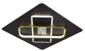 LED Dimmelhető mennyezeti lámpa LED/90W/230V fekete + távirányítás