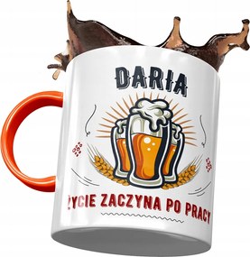 Narancssárga bögre Daria Barátnő Feleség Nyomtatott Fotóval