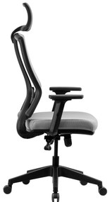 Ello ergonómikus irodai forgószék deréktámasszal, fejtámasszal, 3D Air mesh hálós