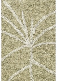 Khaki mosható kézi szövésű pamut gyerek szőnyeg 75x100 cm Mini Monstera Olive – Lorena Canals