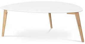 Masă de cafea albă cu trei picioare. Dimensiuni: 120x60x45 cmAF-1184