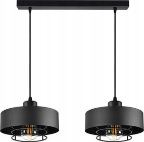 Függőlámpa Mennyezeti Csillár fekete Loft Edison