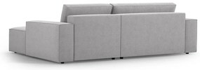 Világosszürke buklé kinyitható sarokkanapé (jobb oldali) Jodie – Micadoni Home