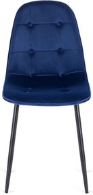 Sötétkék Bársony Étkezőszék ARIS
