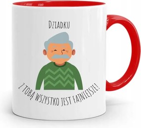 Piros Nagypapa Bögre Veled Minden Menőbb, fényképes nyomtatással