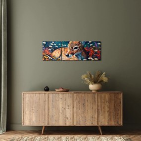 Kép - Festett szarvas (órával) (90x30 cm)