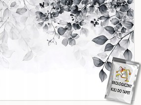 Fotótapéta Levelek Lógó Fekete-fehér Falra Hálószoba Nappali 150x105