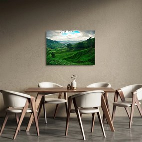 Kép - Teaültetvények Malajziában (üvegen) (70x50 cm)